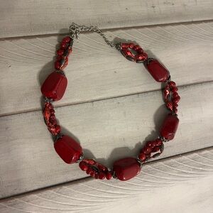 Chunky Red Necklace